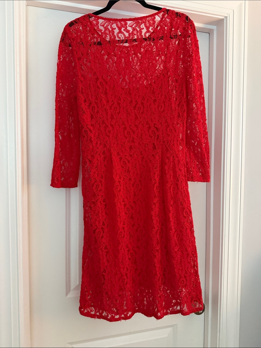 Broadway & Broome (from Madewell) Red Floral Lace Dress Size 12 Like New